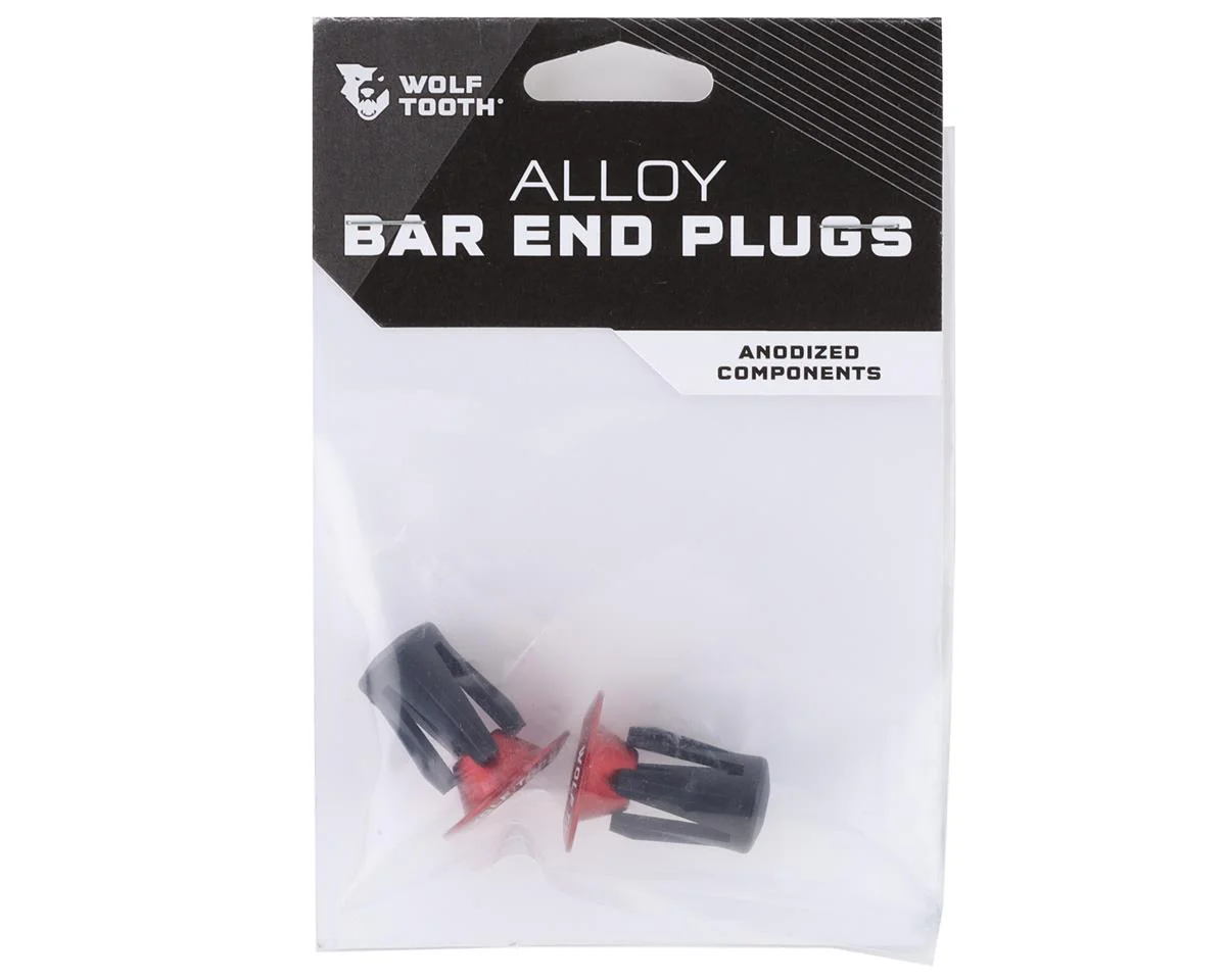 Wolf Tooth Components Alloy Bar End Plugs (Red) - view 2